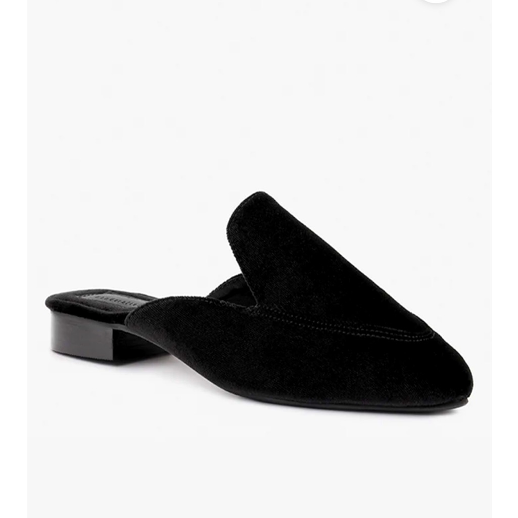 Rag & Co. Black Velvet Slip-On Loafers - “Batiste”